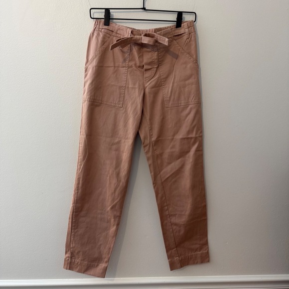 HATCH women's straight leg Pants Blush Pink Elastic Waist Tie Front Size 1 (s/m) - Picture 3 of 9